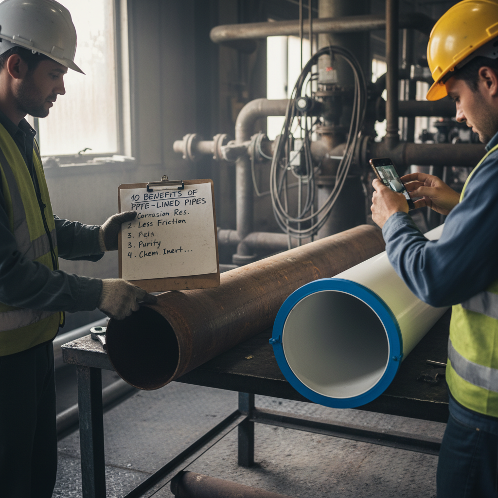 PTFE lined pipes benefits illustration