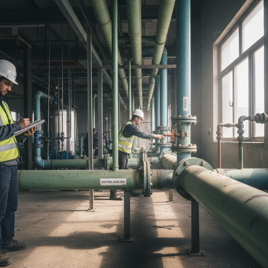 FRP piping systems for corrosive chemicals illustration