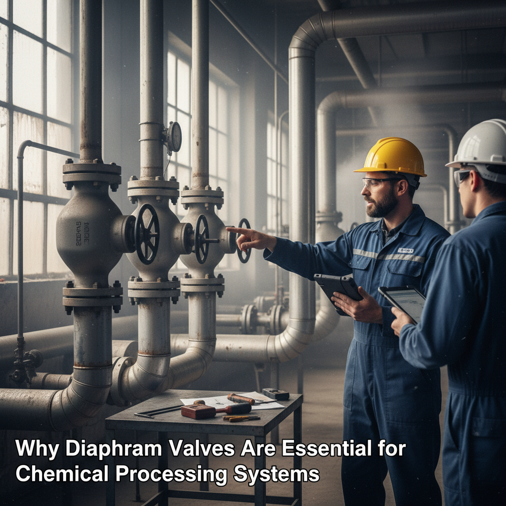 diaphragm valves in chemical industry illustration